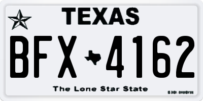 TX license plate BFX4162