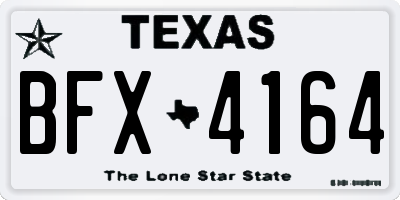 TX license plate BFX4164
