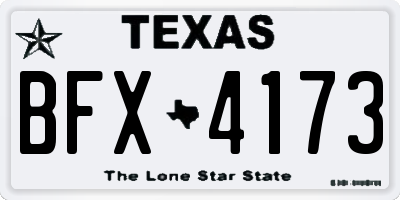 TX license plate BFX4173