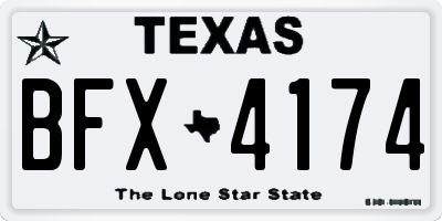 TX license plate BFX4174