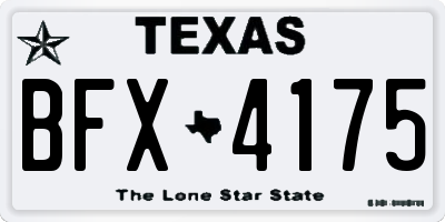 TX license plate BFX4175