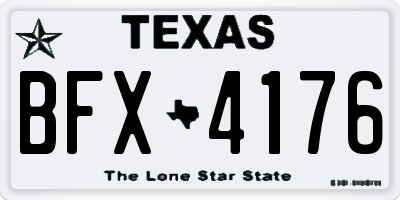 TX license plate BFX4176