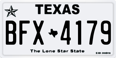 TX license plate BFX4179