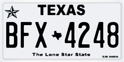TX license plate BFX4248