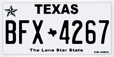 TX license plate BFX4267