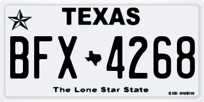 TX license plate BFX4268