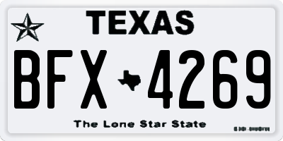 TX license plate BFX4269
