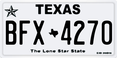 TX license plate BFX4270