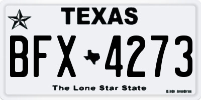 TX license plate BFX4273