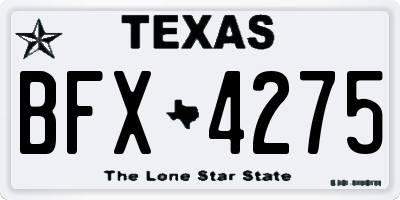 TX license plate BFX4275