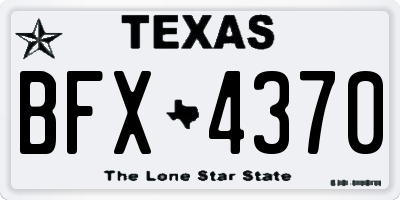 TX license plate BFX4370