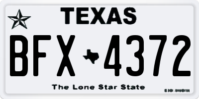 TX license plate BFX4372