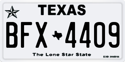 TX license plate BFX4409