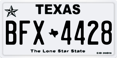 TX license plate BFX4428