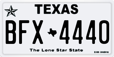 TX license plate BFX4440