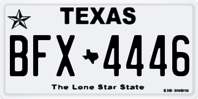 TX license plate BFX4446