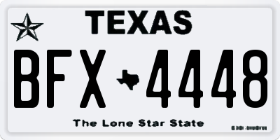 TX license plate BFX4448