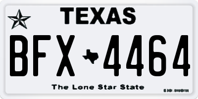 TX license plate BFX4464