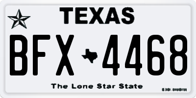 TX license plate BFX4468
