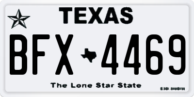 TX license plate BFX4469