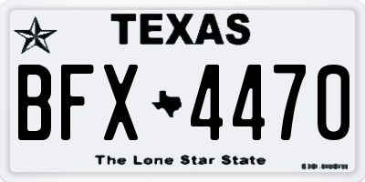 TX license plate BFX4470