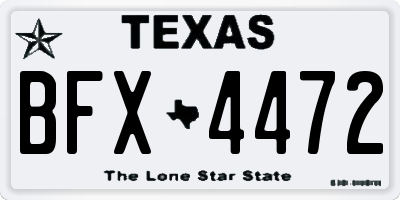 TX license plate BFX4472