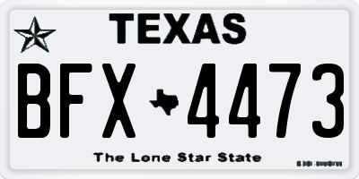 TX license plate BFX4473