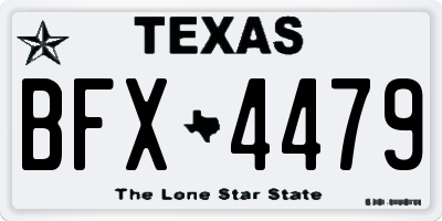 TX license plate BFX4479