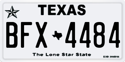 TX license plate BFX4484