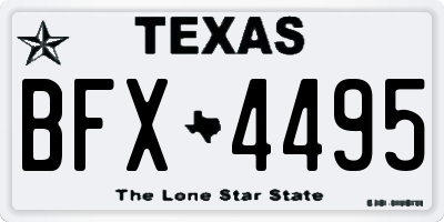 TX license plate BFX4495