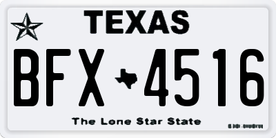TX license plate BFX4516