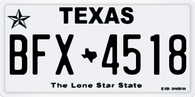 TX license plate BFX4518