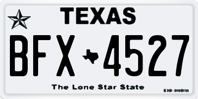 TX license plate BFX4527