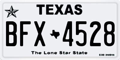 TX license plate BFX4528