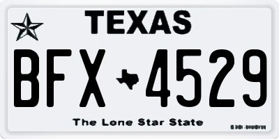 TX license plate BFX4529