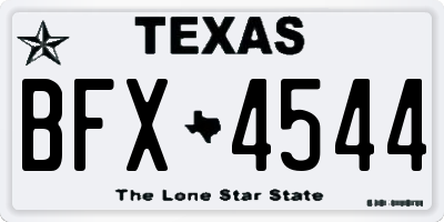 TX license plate BFX4544