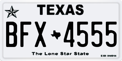 TX license plate BFX4555