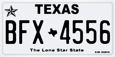 TX license plate BFX4556