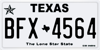 TX license plate BFX4564