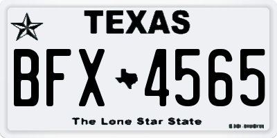TX license plate BFX4565