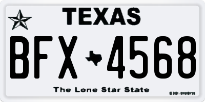 TX license plate BFX4568