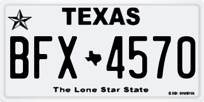 TX license plate BFX4570