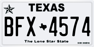 TX license plate BFX4574