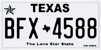 TX license plate BFX4588