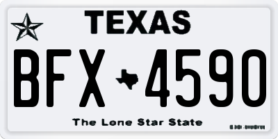 TX license plate BFX4590