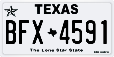 TX license plate BFX4591