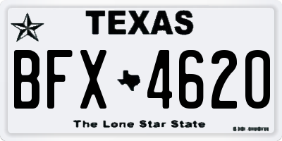 TX license plate BFX4620