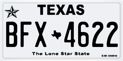 TX license plate BFX4622