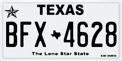 TX license plate BFX4628