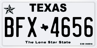 TX license plate BFX4656